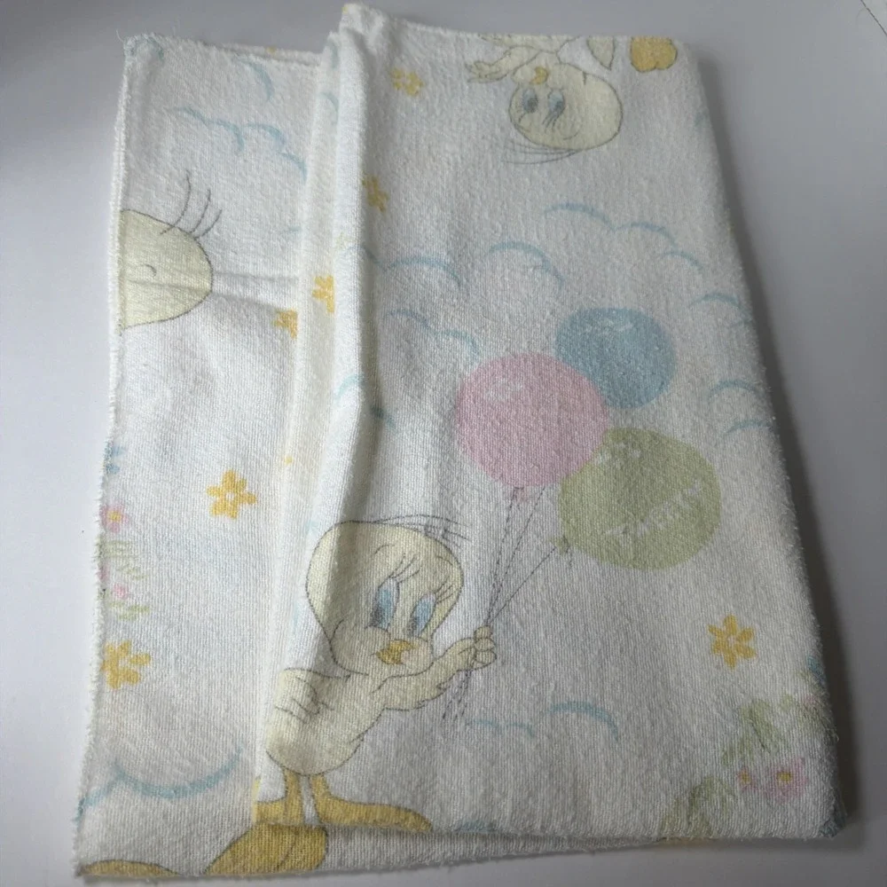 Vintage Baby Looney Tunes Receiving Blanket Tweety NO TAGS